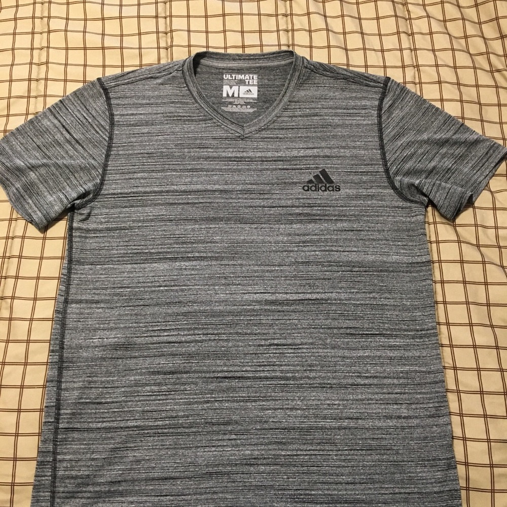 Adidas ULTIMATE Tee Gray DryFit Material